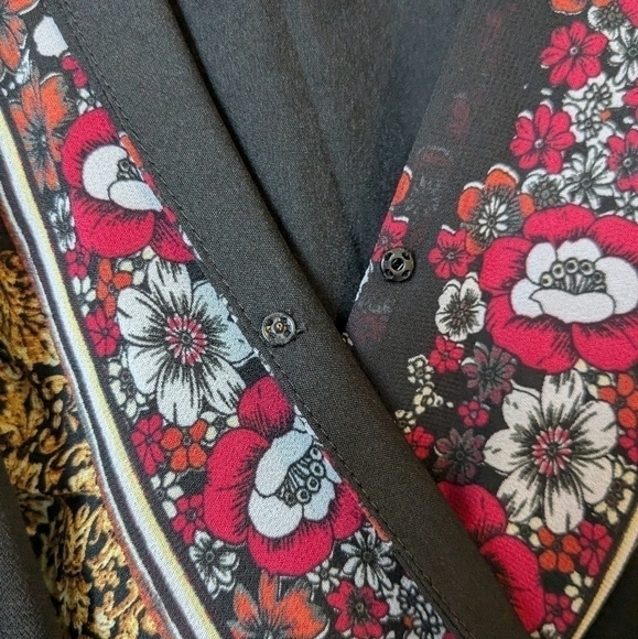 Guess Olena Medallion Print A-Line Smocked Chiffon Midi Dress Glam Mobwife - Picture 10 of 13